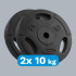 Bitumena svaru disku komplekts ar rokturiem Rebel Active, 2x10kg, 31mm