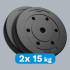 Bitumena svaru disku komplekts Rebel Active RB-2104, 2 x 15 kg, 31 mm