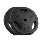 Bitumena svaru disku komplekts ar rokturiem, REBEL ACTIVE, 2x15 kg, 31 mm atvere