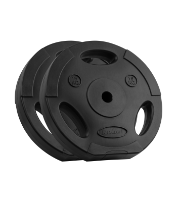 Bitumena svaru disku komplekts ar rokturiem, REBEL ACTIVE, 2x15 kg, 31 mm atvere