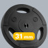 Bitumena svaru disku komplekts ar rokturiem, REBEL ACTIVE, 2x15 kg, 31 mm atvere