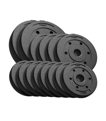 Bitumena svaru disku komplekts Rebel Active, 30 kg, 8x1.25kg + 4x2.5kg + 2x5kg, 31 mm
