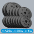 Bitumena svaru disku komplekts Rebel Active, 30 kg, 8x1.25kg + 4x2.5kg + 2x5kg, 31 mm