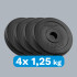 Bitumena svaru disku komplekts Rebel Active 4 x 1,25 kg, 31 mm