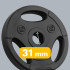 Bitumena svaru disku komplekts ar rokturiem Rebel Active, 4 x 1,25 kg, 31 mm