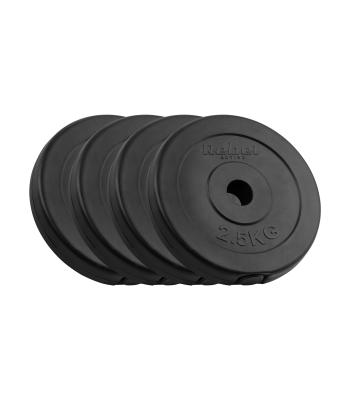 Bitumena svaru disku komplekts Rebel Active, RB-2115, 4 x 2,5 kg, 31 mm
