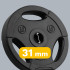Bitumena svaru disku komplekts ar rokturiem REBEL ACTIVE, 4x2.5kg, 31mm