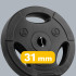 Bitumena svaru komplekts, disks ar rokturiem, REBEL ACTIVE, 4x5kg, 31mm