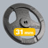 Čuguna svaru disks ar rokturiem REBEL ACTIVE, RBA-2137, 20 kg, 31 mm