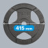 Čuguna olimpiskais svaru disks ar rokturiem REBEL ACTIVE 20 kg, 51 mm atvere