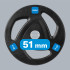 Gumijots olimpiskais čuguna svara disks REBEL ACTIVE 20kg, 51mm