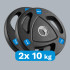 Čuguna gumijoto olimpisko svaru disku komplekts Rebel Active RB-2110, 2x10kg, 51mm