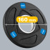 Gumijotu čuguna olimpisko svaru disku komplekts, REBEL ACTIVE 4x1.25kg, 51mm