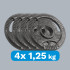 Olimpiskais čuguna svaru disku komplekts Rebel Active RBA-2143, 4 x 1,25 kg, 51 mm