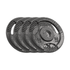 Čuguna olimpisko svaru disku komplekts ar rokturiem Rebel Active RBA-2143, 4 x 2,5 kg, 51 mm