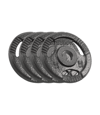 Čuguna olimpisko svaru disku komplekts ar rokturiem Rebel Active RBA-2143, 4 x 2,5 kg, 51 mm