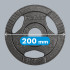 Čuguna olimpisko svaru disku komplekts ar rokturiem Rebel Active RBA-2143, 4 x 2,5 kg, 51 mm