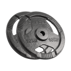 Čuguna svaru disku komplekts ar rokturiem Rebel Active, RBA-2135, 2 x 10 kg, caurums 31 mm