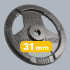 Čuguna svaru disku komplekts ar rokturiem Rebel Active, RBA-2135, 2 x 10 kg, caurums 31 mm