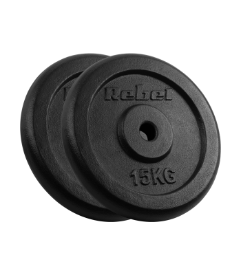 Čuguna svaru disku komplekts Rebel Active, RBA-2130, 2 x 15 kg, 31 mm