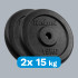 Čuguna svaru disku komplekts Rebel Active, RBA-2130, 2 x 15 kg, 31 mm