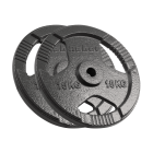 Čuguna svaru disku komplekts ar rokturiem, REBEL ACTIVE, 2 x 15 kg, 31 mm atvere, RBA-2136