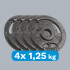 Čuguna svaru disku komplekts ar rokturiem Rebel Active RBA-2132, 4 x 1,25 kg, 31 mm