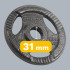 Čuguna svaru disku komplekts ar rokturiem Rebel Active RBA-2132, 4 x 1,25 kg, 31 mm