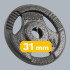 Čuguna svaru disku komplekts Rebel Active RBA-2133, 4 x 2,5 kg, 31 mm