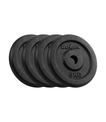 Čuguna svaru disku komplekts, klasiski diski, REBEL ACTIVE, RBA-2128, 4 x 5 kg, 31 mm