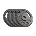 Čuguna svaru disku komplekts ar rokturiem Rebel Active, 4 x 5 kg, 31 mm, RBA-2134