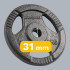 Čuguna svaru disku komplekts ar rokturiem Rebel Active, 4 x 5 kg, 31 mm, RBA-2134
