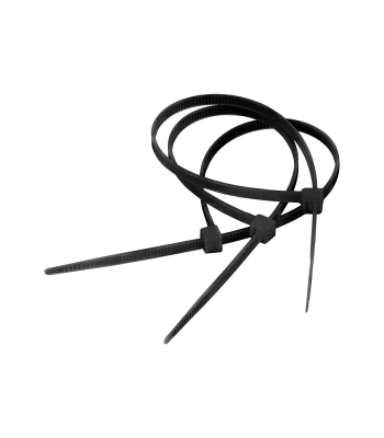 Cabletech kabeļu savilcēji, melni, 100 gab., 2,5 mm x 15 cm