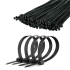 Kabeļu savilcēji Cabletech, melni, 100 gab., 4,8 mm x 25 cm
