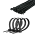 Kabeļu savilcēji Cabletech, melni, 50 gab. 4,8 mm x 30 cm