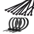 Kabeļu savilcēji Cabletech, melni, 10 gab. – 9,0 mm x 75 cm