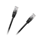 UTP patchcord kabelis, 8c, spraudnis–spraudnis, CCA, melns, cat.6e, 0.5m