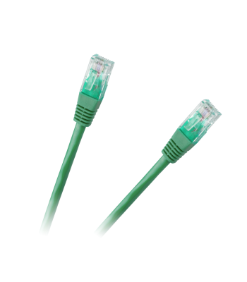 UTP patchcord kabelis ar spraudņiem abos galos, 8c, CCA, zaļš, cat.6e, 0.5m