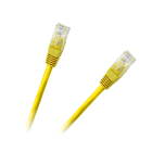 patchcord UTP 8c kabelis, spraudnis–spraudnis, CCA, dzeltens, cat.6e, 1.0m