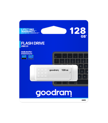 Goodram USB 2.0 baltas krāsas USB zibatmiņa 128GB
