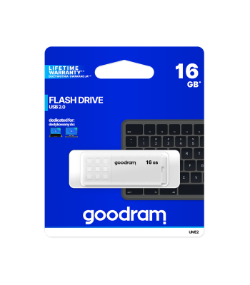 Goodram USB zibatmiņa, baltā krāsā, USB 2.0 16GB