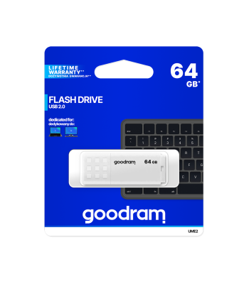 Goodram USB zibatmiņa, USB 2.0, balta, 64GB