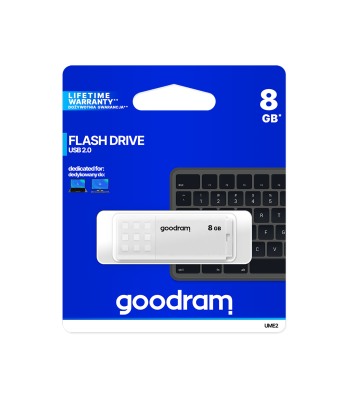 Goodram USB zibatmiņa USB 2.0, balta, 8GB