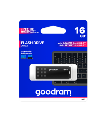 USB zibatmiņa Goodram, melna, USB 3.2 16GB
