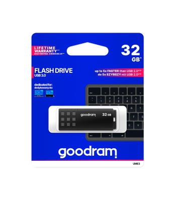 USB zibatmiņa GOODRAM, melna – UME3 USB 3.2 32GB