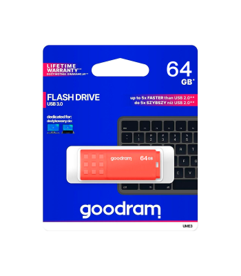 USB zibatmiņa GOODRAM, oranža, USB 3.2, 64GB