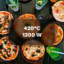 Picas krāsns TEESA SUPREME FUN, divi sildelementi, sarkana, 1200 W, 420 °C