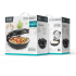Picas krāsns ar diviem sildelementiem, melna, TEESA SUPREME FUN, 1200 W, 420 °C