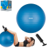 Rehabilitācijas vingrošanas bumba ar rokas pumpi, zila, Rebel Active, 55 cm