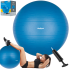 Rehabilitācijas vingrošanas bumba ar rokas pumpi, zila, Rebel Active 75 cm